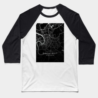 Dusseldorf Germany City Map dark Baseball T-Shirt